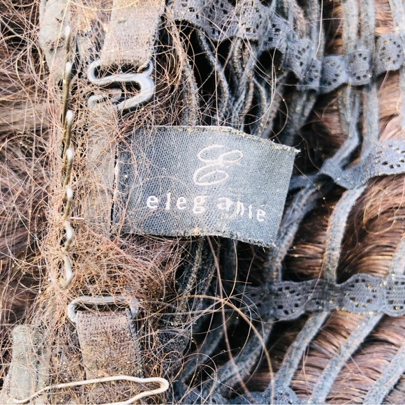 Elegante Brazilian Remy human hair Full wig long 20 inch hair Dark Brown - Picture 8 of 11